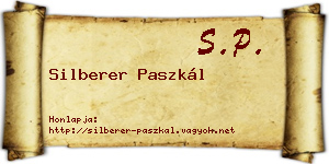 Silberer Paszkál névjegykártya